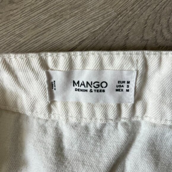 Mango Womens White Buttons Mini Skirt Small/W30 Ruffle Cute Y2K - Picture 3 of 7
